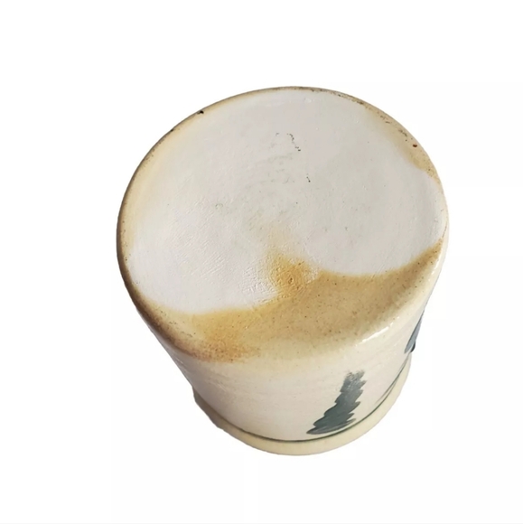 Shadowlawn Vintage Mini Crock Stoneware Pottery Planter Green Apple Small 3" - Picture 7 of 9